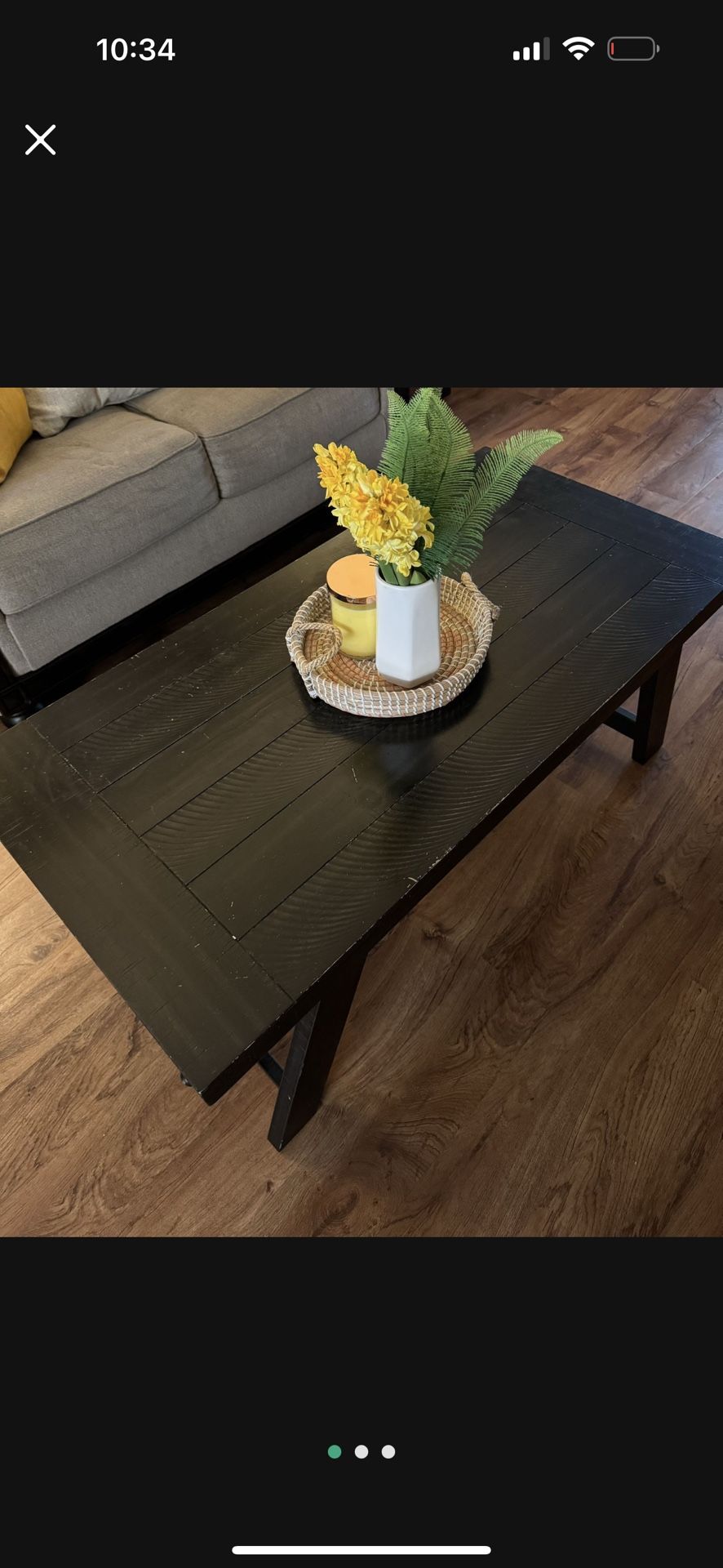 coffee table with 2 end tables