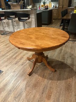 41” Diameter Round Hardwood Pedestal Table