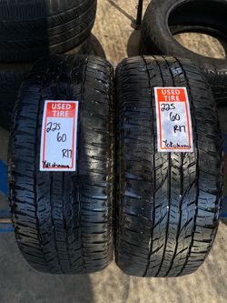 2 Yokohama Used Tires 225/60/17