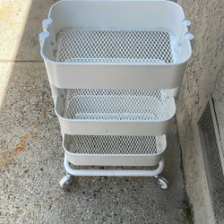 Metal Container Cart With Wheels