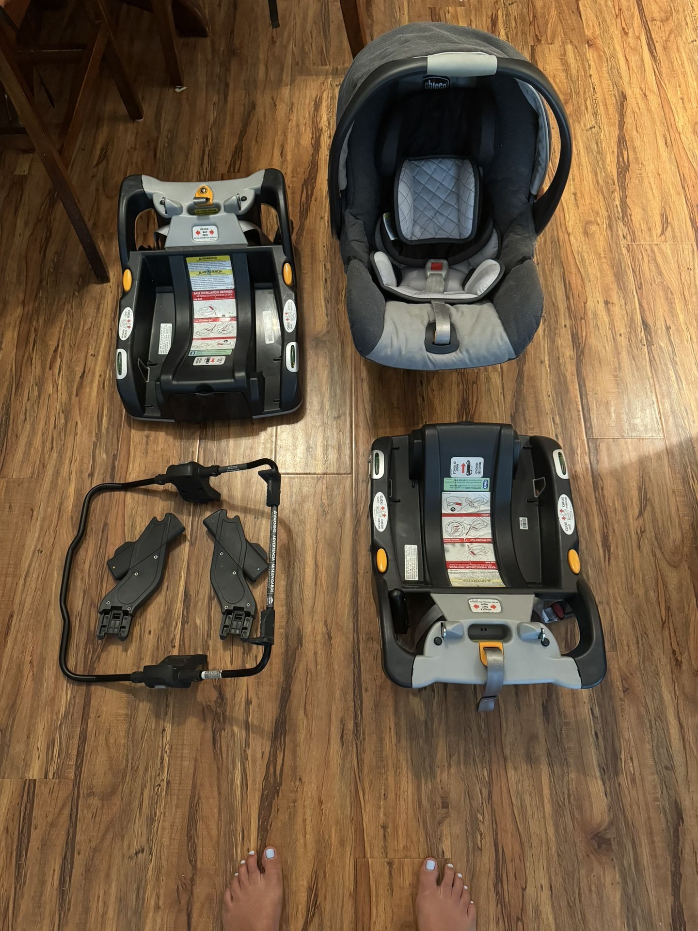 Chicco Keyfit 30 Infant Car Seat with two bases and Uppababy Stroller attachments