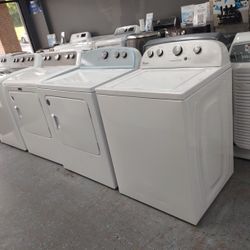 WHIRLPOOL WASHER AND DRYER SET LOAD SIZE RINSE OPTIONS 
