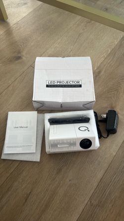 Mini LED Projector with Power Adapter