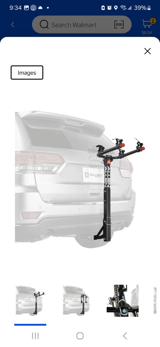 Allen Bike Rack Three Bicycle Capacity