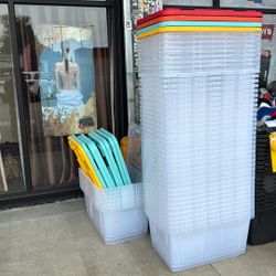 27 Gallons Clear Containers $10 Each 