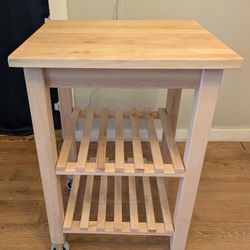 IKEA BEKVÄM Kitchen Cart – Beech – Assembled – Like New