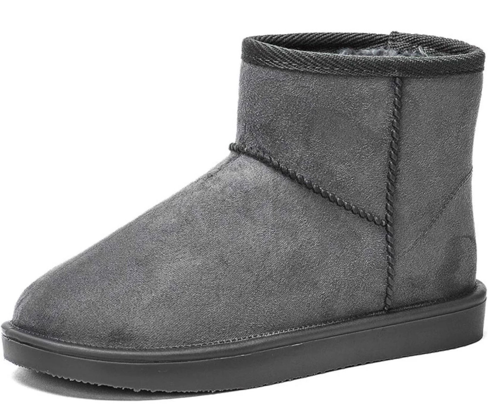 DKSUKO Women's Classic Waterproof Snow Boots Winter Boots 5 US Gray Short