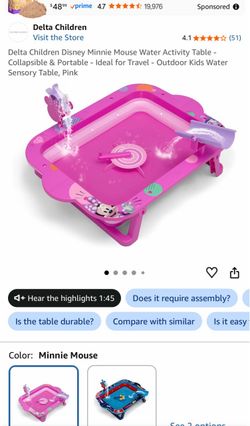 Disney Minnie Mouse Water Activity Table