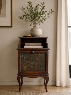 Cabinet – Wooden Drop-Front Storage, Vintage