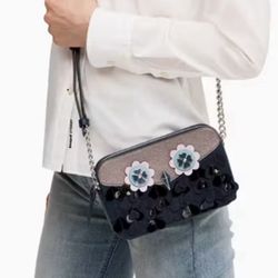 Kate Spade New York Floral Appliqué Camera Crossbody Bag