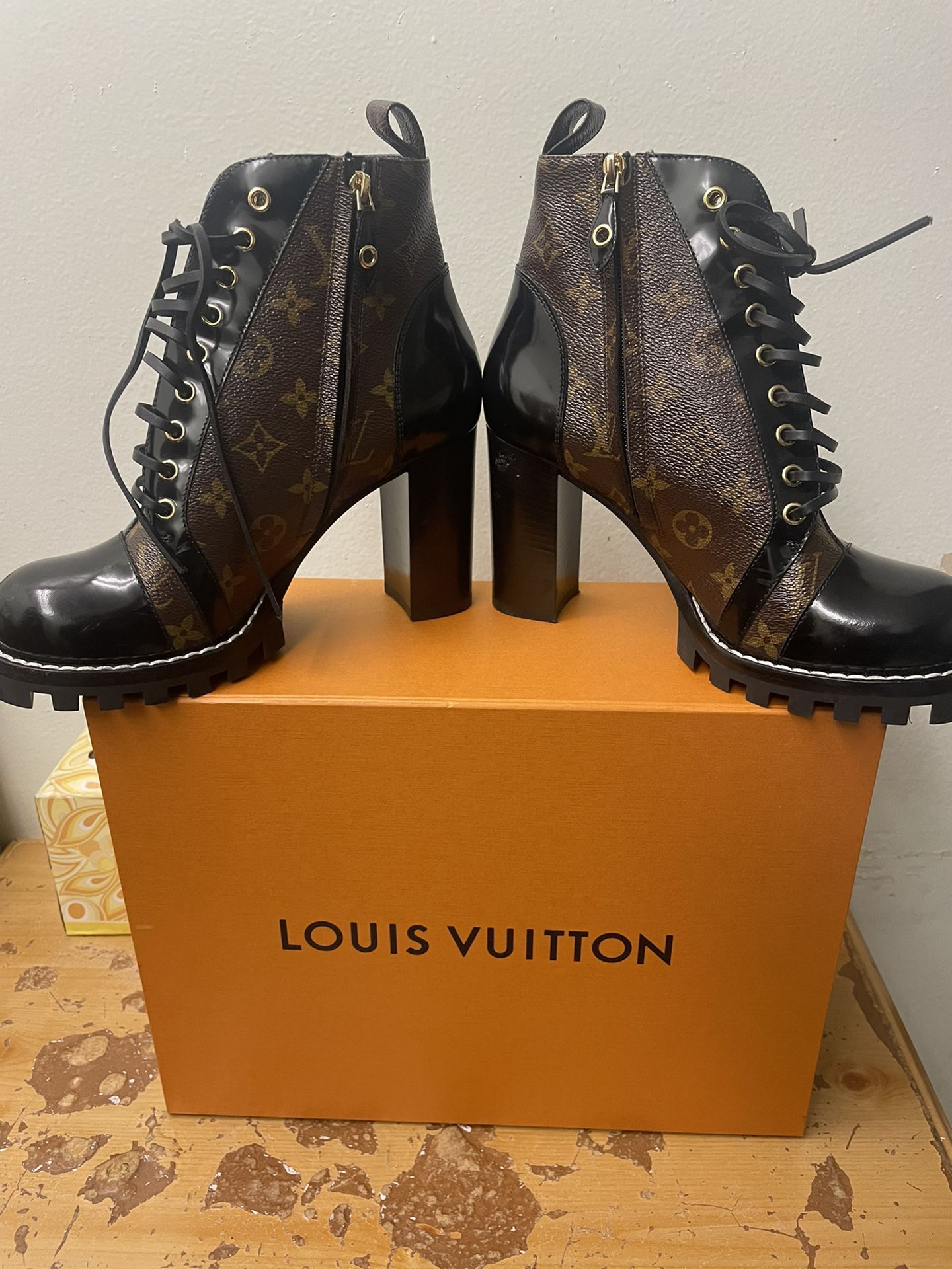 Size 10 Louis Vuitton Boots Brand New Never Worn
