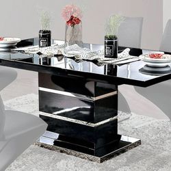 Black Lacquer Dining Table Only Brand New In Box