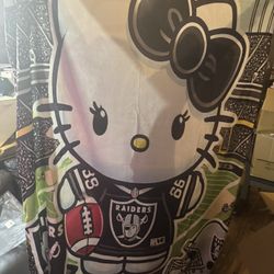 Raiders Hello Kitty Blanket Style 2