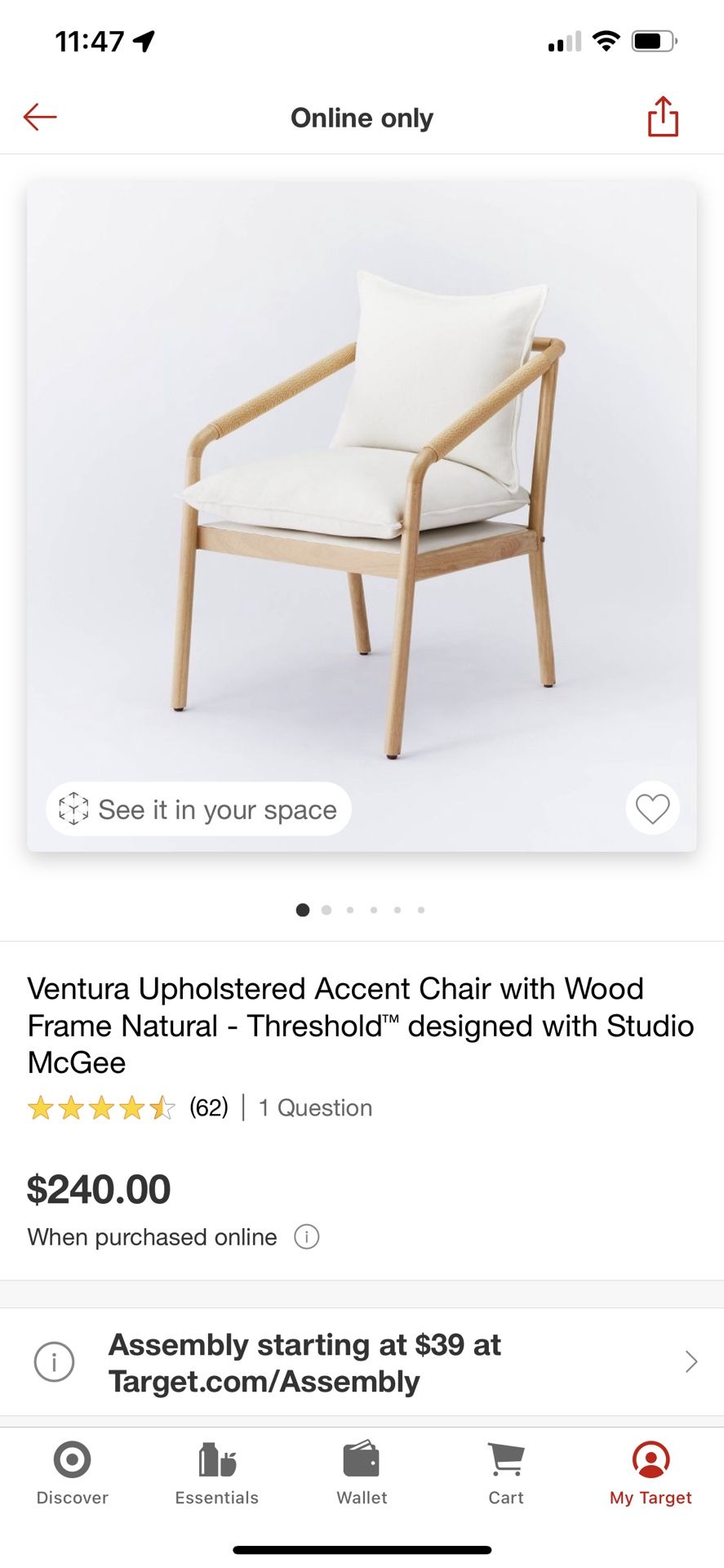 Set Of Target Threshold Studio McGee Accent Chair