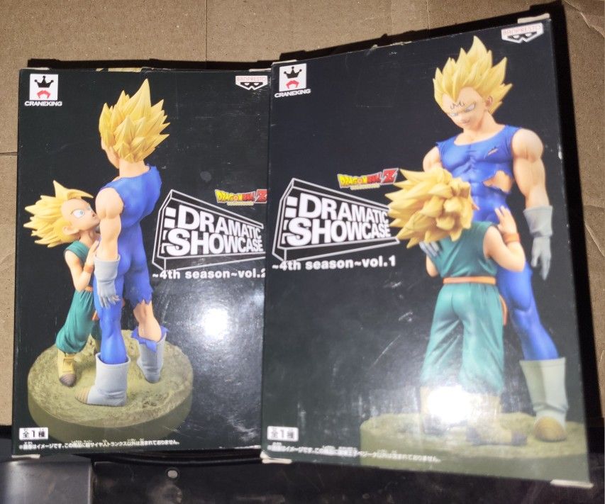 DBZ Dragon Ball Z Banpresto Dramatic Showcase 4th Season Vol 1 Vol 2 Majin Vegeta Trunks Statues