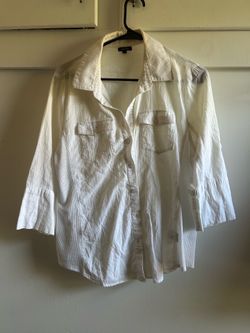 White button down blouse