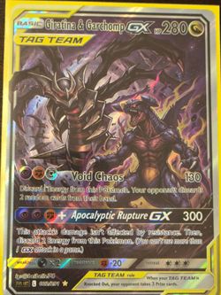 Giratina & Garchomp GX Tag Team Fan Art Pokémon Card