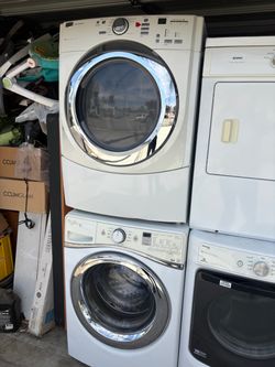 Whirlpool duet and Maytag  Washer and gas dryer  Excellent working condition  Heavy duty  W27 D31.5 H76 Washer 4.4 cu ft Dryer 7.4 cu ft 3 months warr