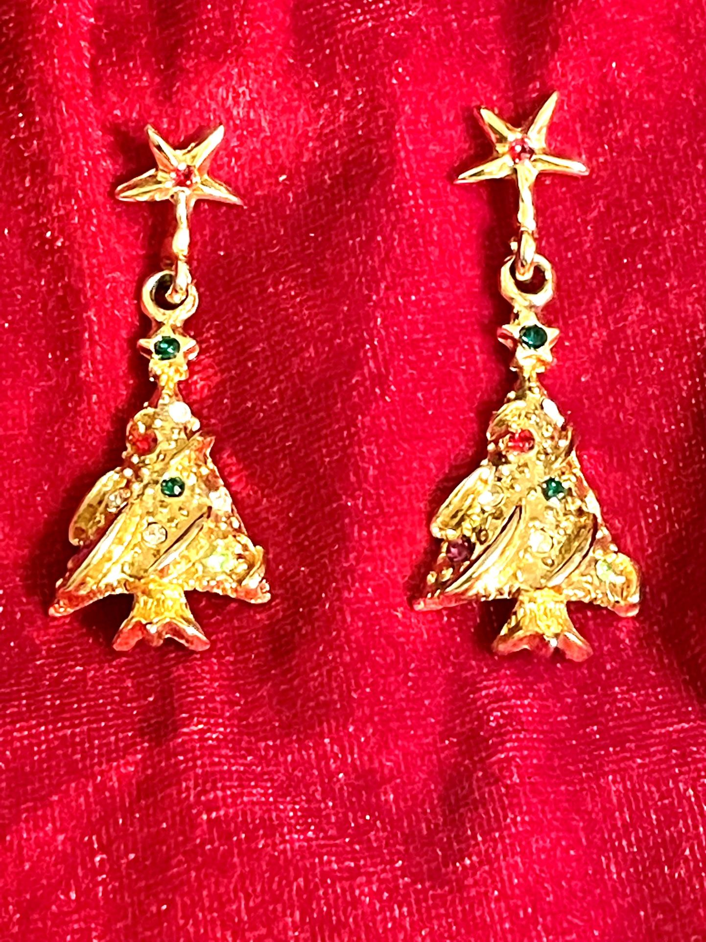 Vintage Christmas Tree Earrings