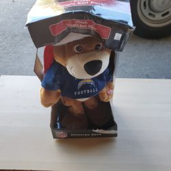 LA Charges Animated Santa Christmas Bear NFL Original