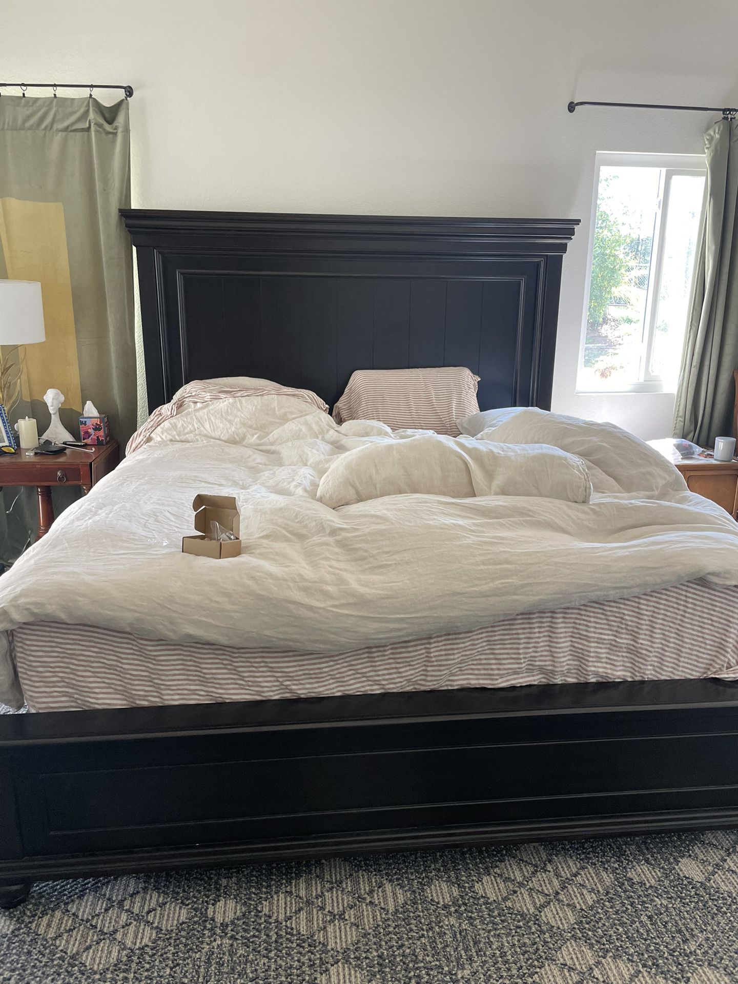 Curb Alert! Free Cal King Bed Frame And Box Springs