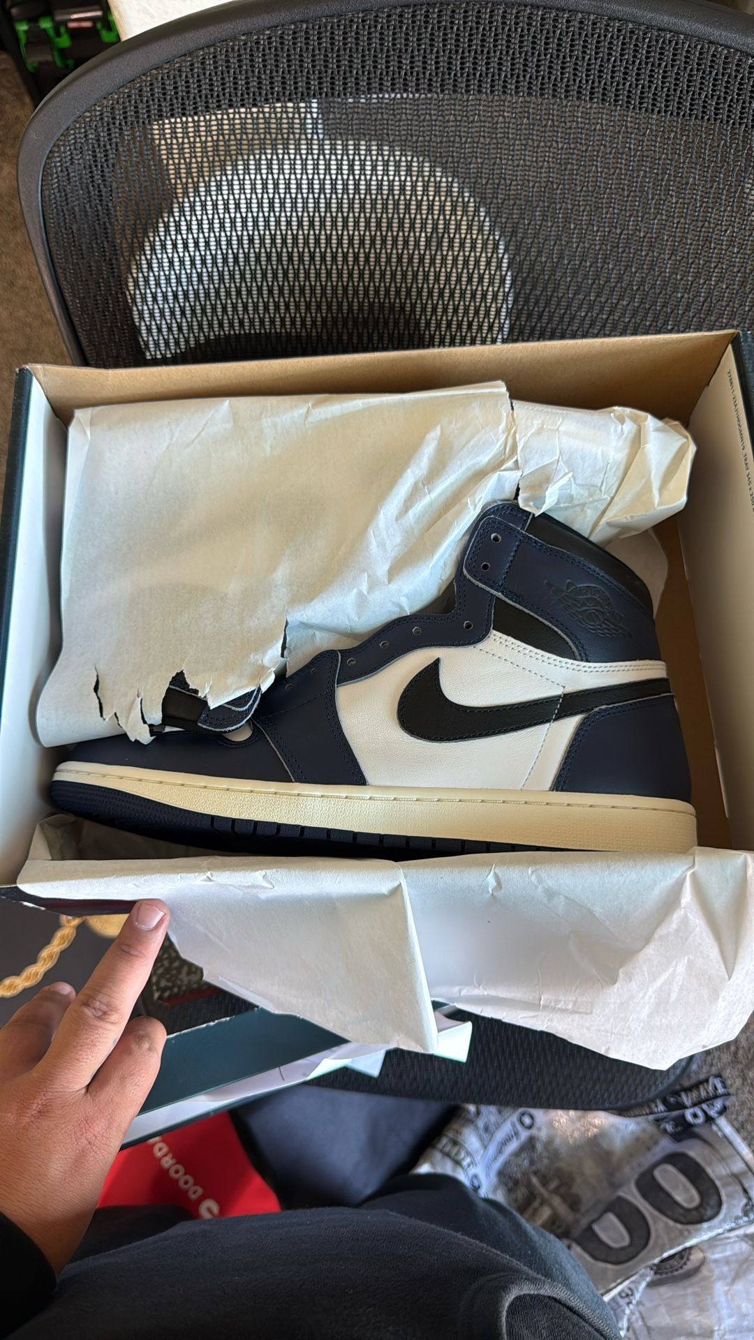 New Size 12 Jordan 1 Navy Blue