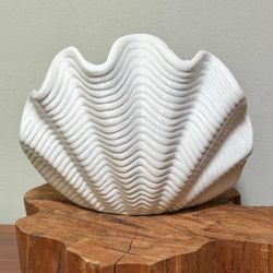 Decorative Bohemian White Ceramic Accent Vase Bowl