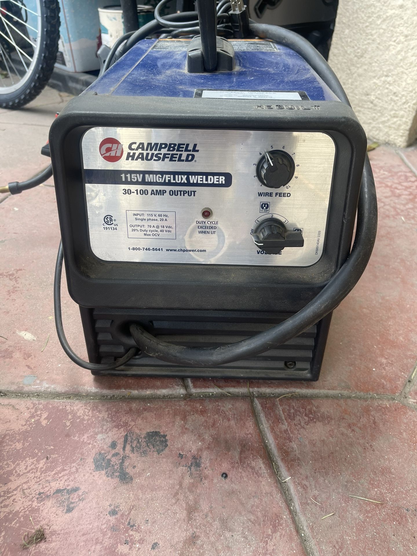 Campbell hausfeld 115v mig flux welder 30 100 amp manual