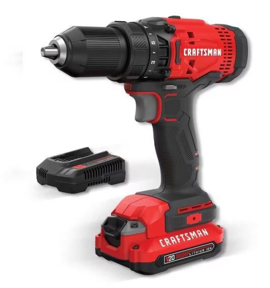 CRAFTSMAN V20 20-volt Max 1/2-in Keyless Cordless Drill 1