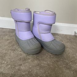 Thermolite Size 1 Purple and Gray Kids' Winter Snow Boots Size 