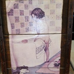 Raisin Wood Art Design Little Girl Bathroom