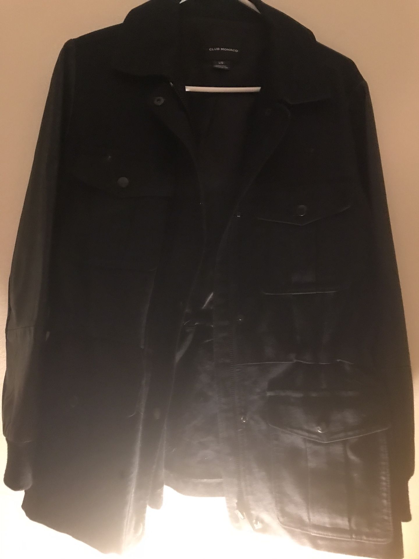 club Monaco jacket black size :large pre-own