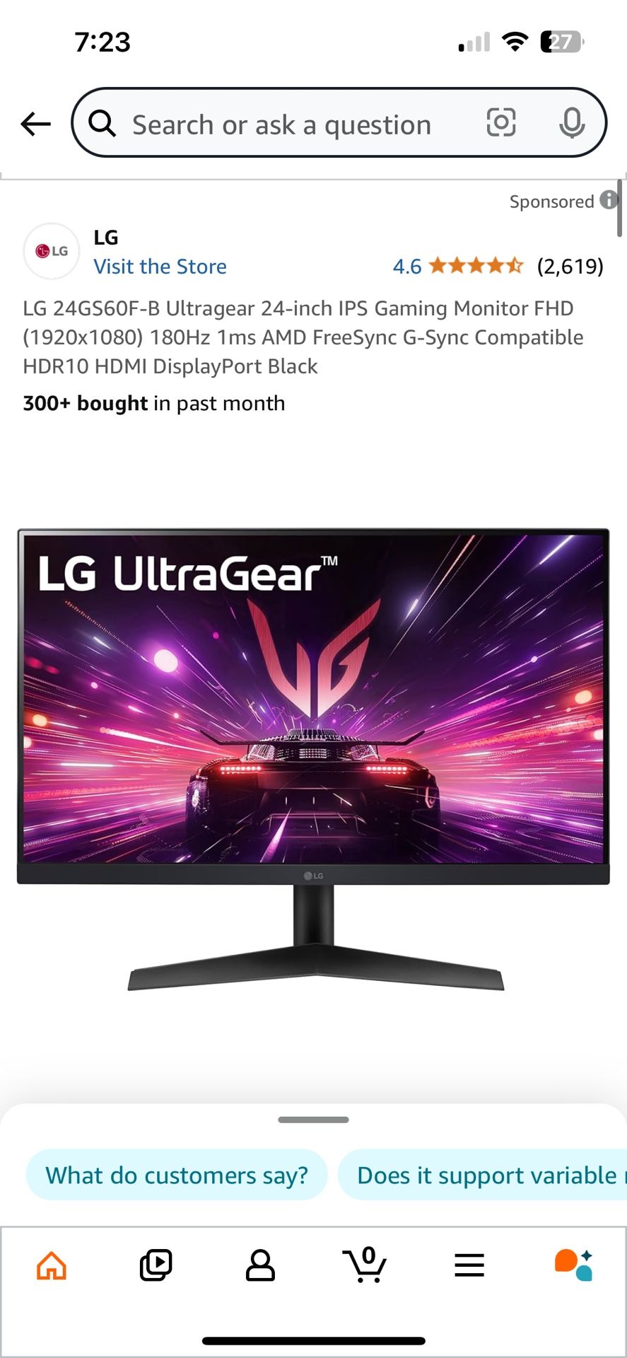 LG UltraGear monitor Like New