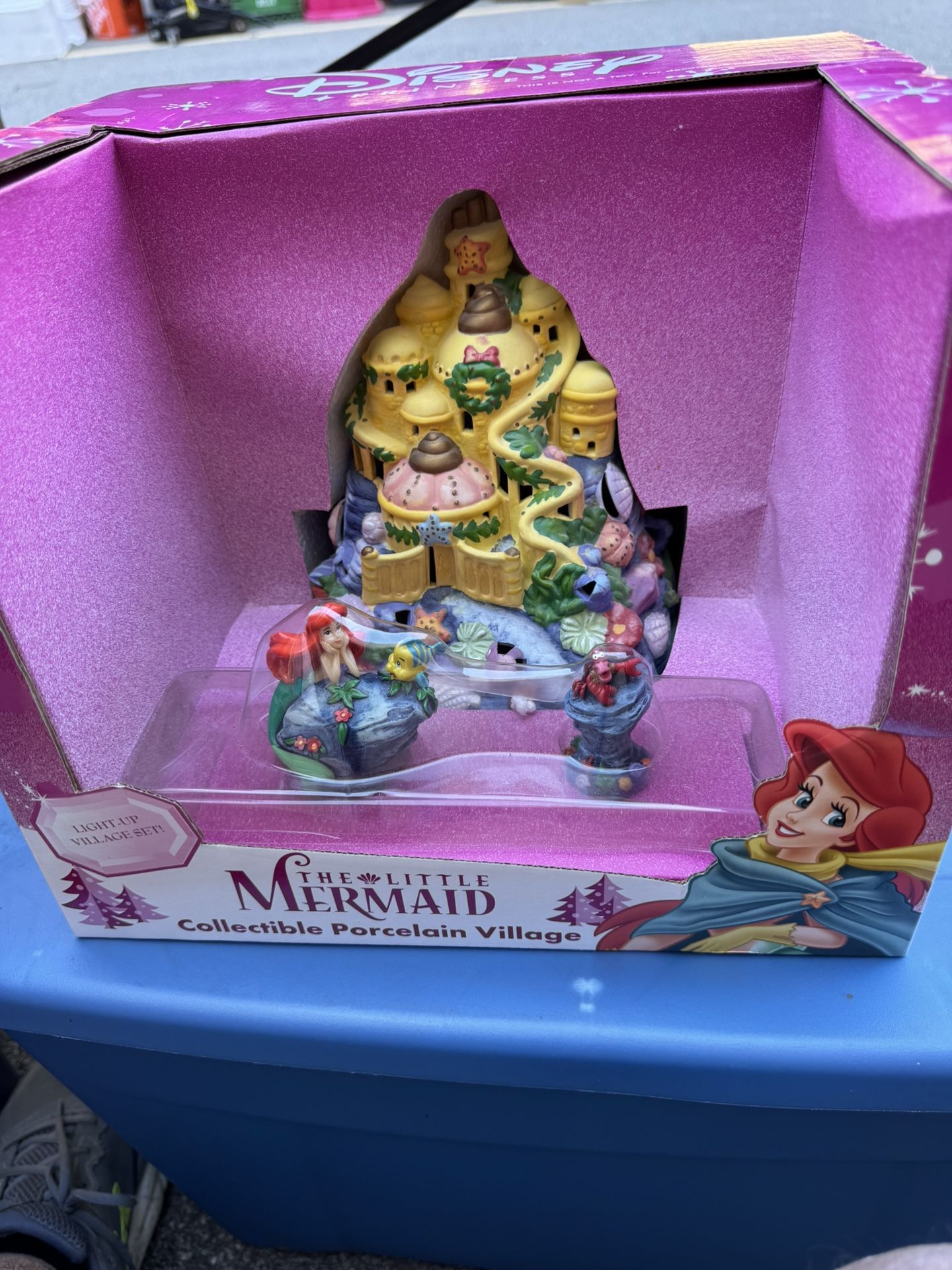 THE LITTLE MERMAID COLLECTIBLE PORCELAIN VILLAGE BRASS KEY DISNEY PRINCESS