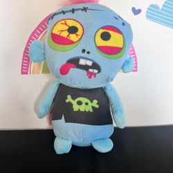 ZOMBIE 11 INCH SOFT PLUSH !! SUPER COOL/ SCARY! BLUE COLOR