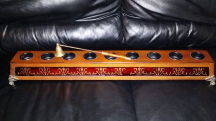 Wooden 9 tea light Candle holder.