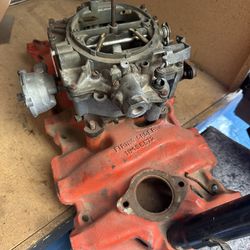 Chevy Small Block, Intake, Manifold, And Carburetor