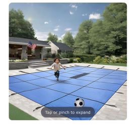 Swimming Pool Cover from Amazon return black brand new never been put up with all the tools comes with it. Everything included in the bus.