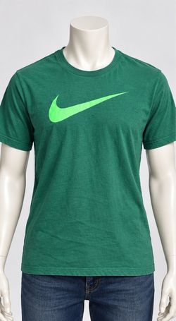 Nike The Nike Tee Green Swoosh Logo Short Sleeve T-Shirt XL