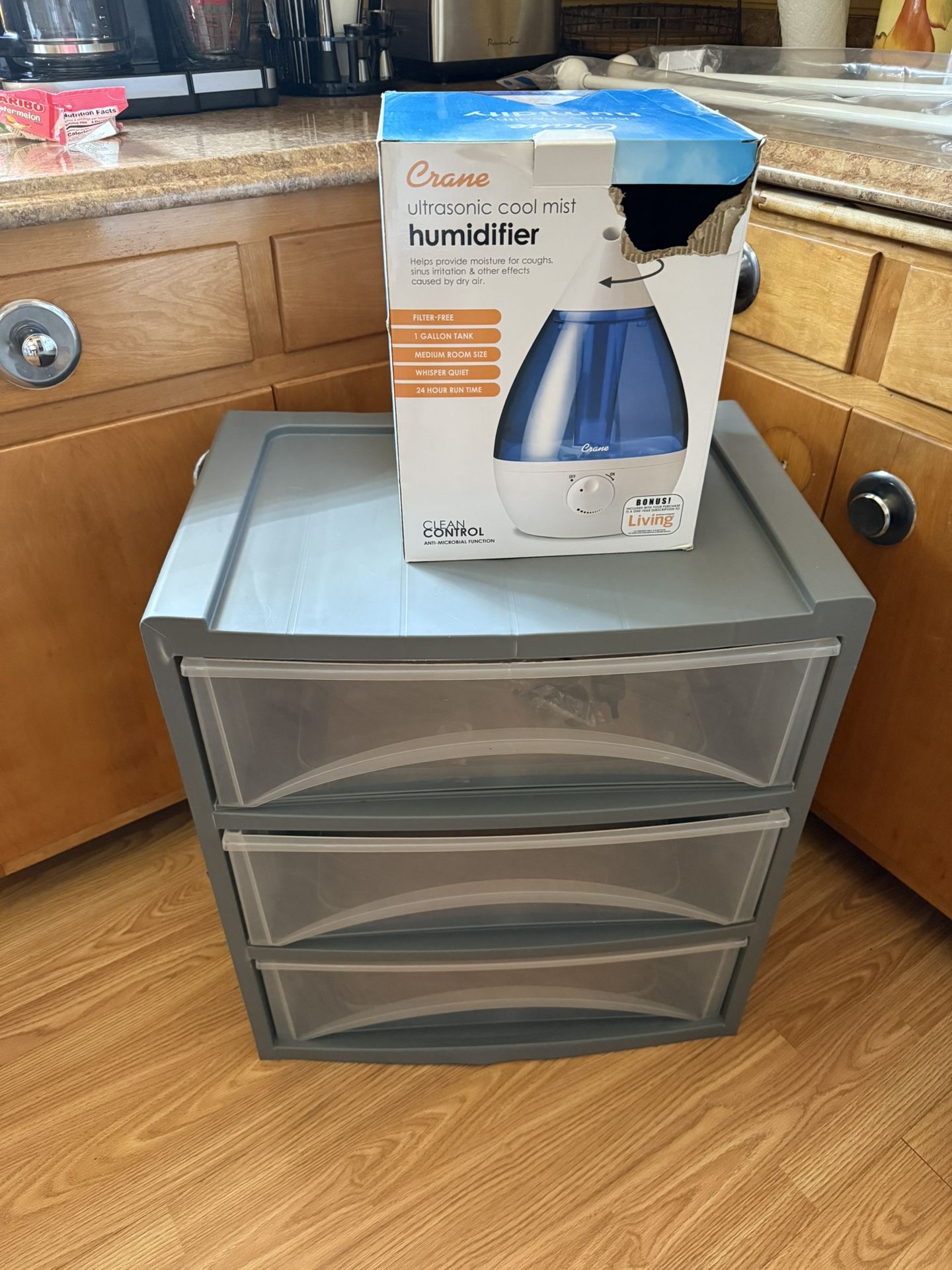 3 Drawer Plastic Organizer And Humidifier 