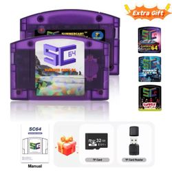 Summercart 64 Open Source N64, 32GB SD, 5400 Games, 64DD, USA SELLER!