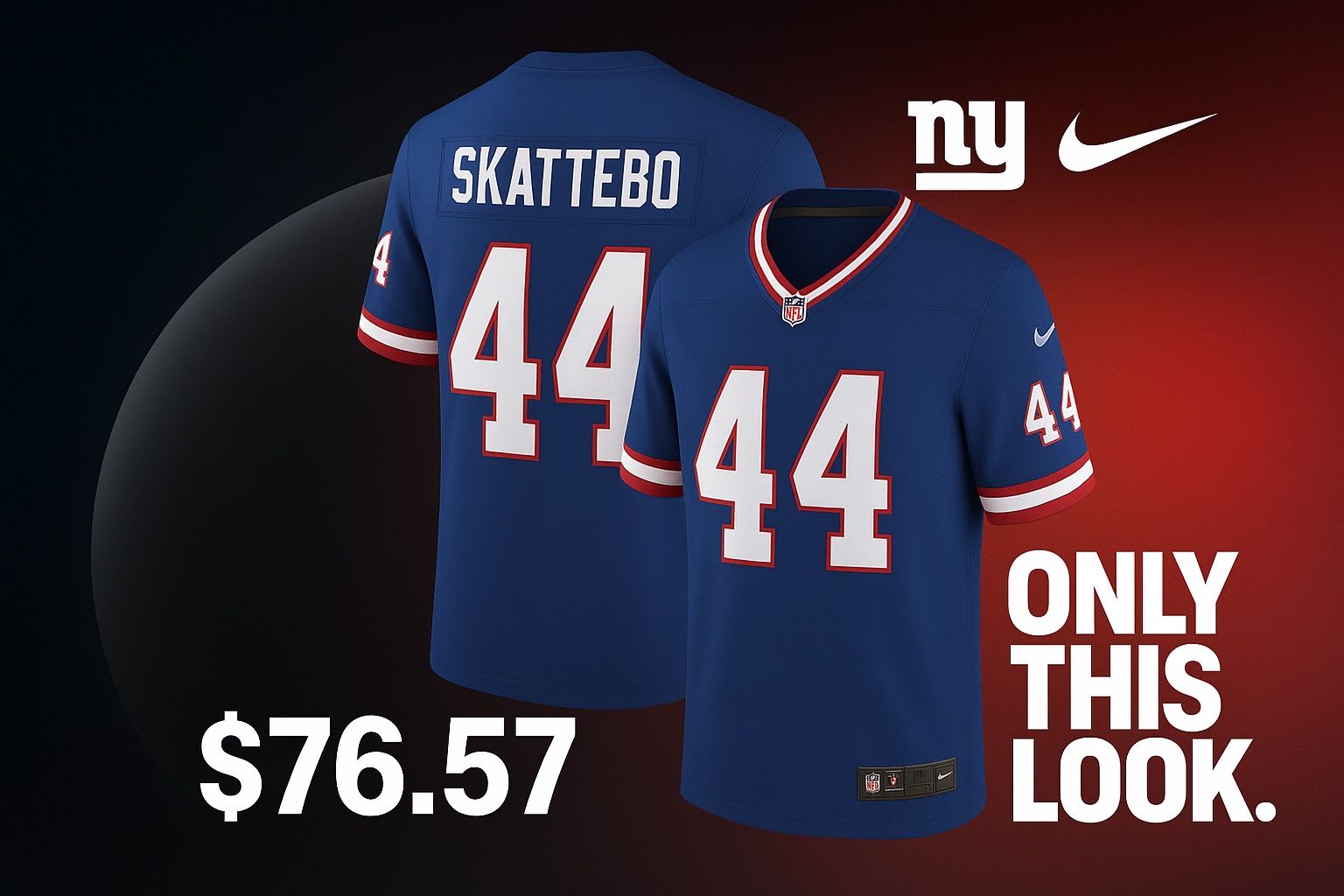 Nike NFL NYG Jersey Cam Skattebo 44