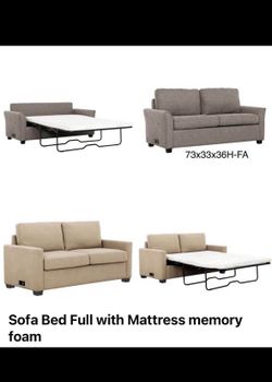 Sofa Bed full with mattress memory