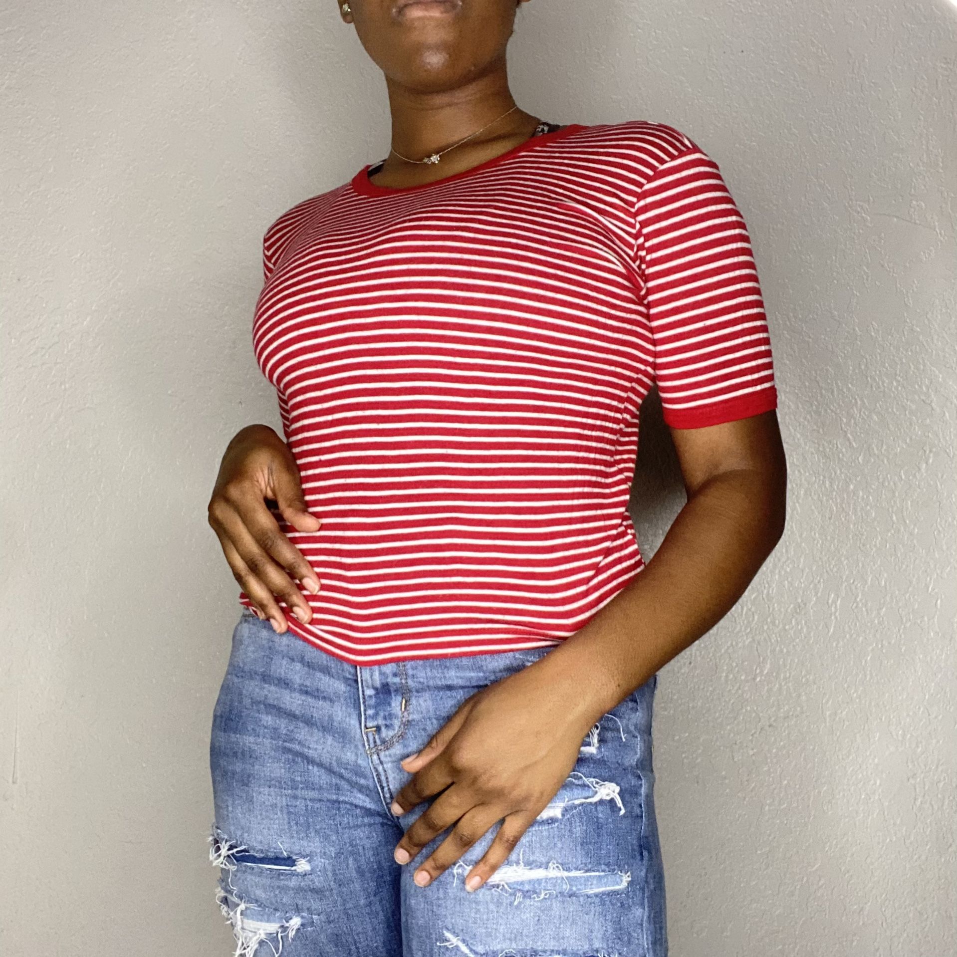 Red and White Striped Shirt