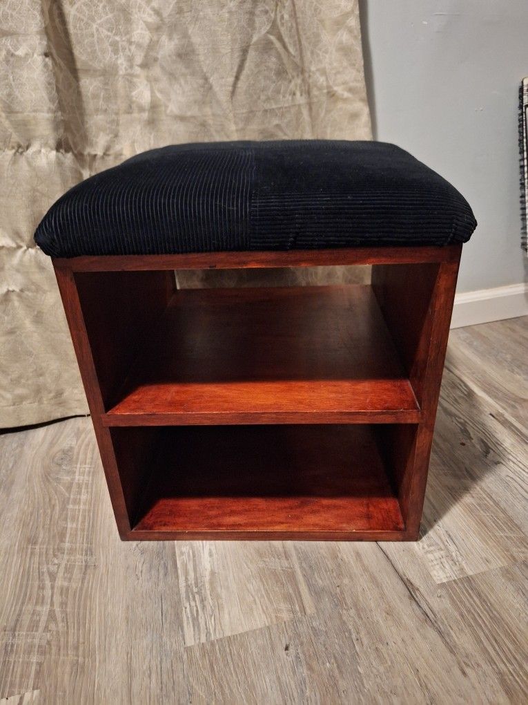 Square Foot Rest w/ Storage Shelves