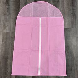 New Pink Travel Garment Bag with White Zipper