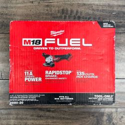 Milwaukee 2880-20 M18 Fuel Brushless 4-1/2” Angle Grinder