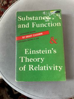 Vintage Dover Paperback-Substance and Function and Einstein’s Theory of Relativity