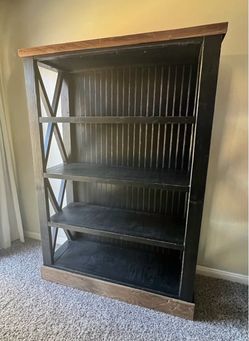 Farmhouse style real- wood bookcase