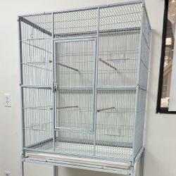 X Large Parrots Birds Flight Cage With Detachable Rolling Stand 